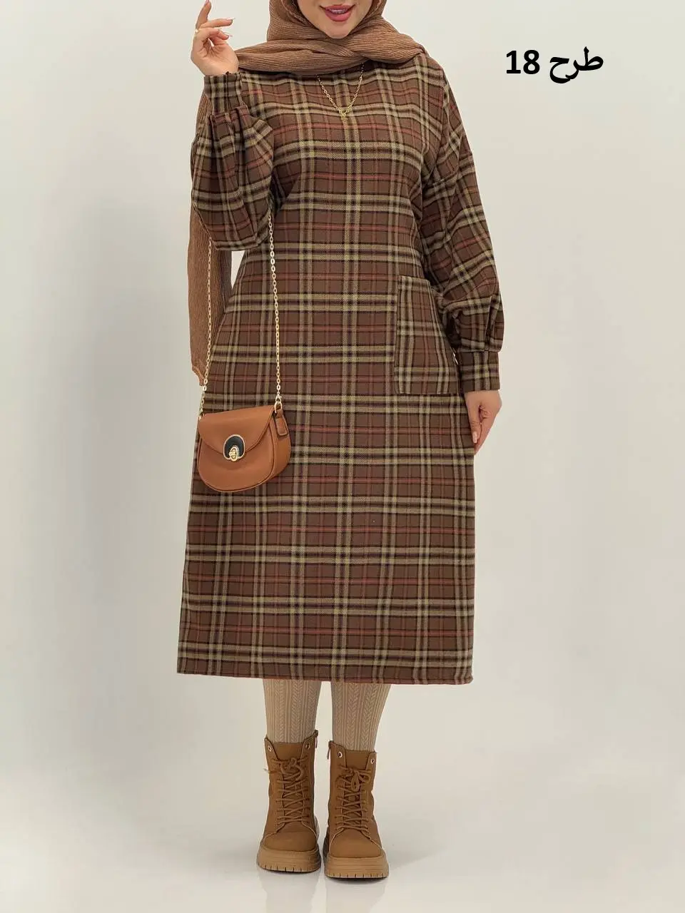 3593-کفتان چهارخونه پشمی